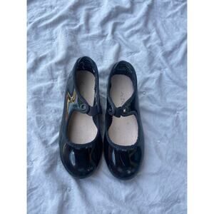 Girl's size 8T tap shoes black shiny